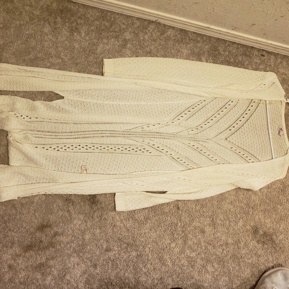 White cardigan
